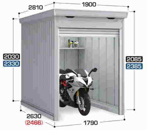 イナバ物置のバイク保管庫の通販と購入